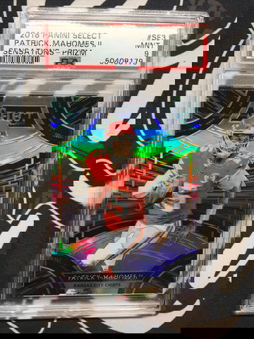 2018 Panini Sensations Patrick Mahomes Prizm PSA 9