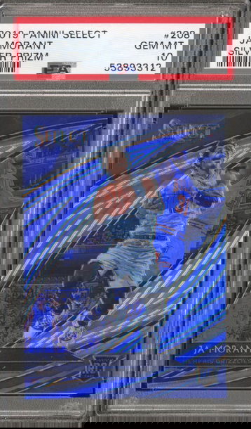 2019 Select Ja Morant #208 Silver Prizm PSA 10 RC Pop 40