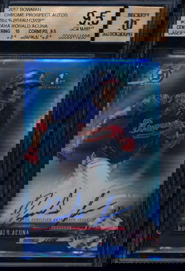 Ronald Acuna 2017 Bowman Chrome Blue RC Auto /150