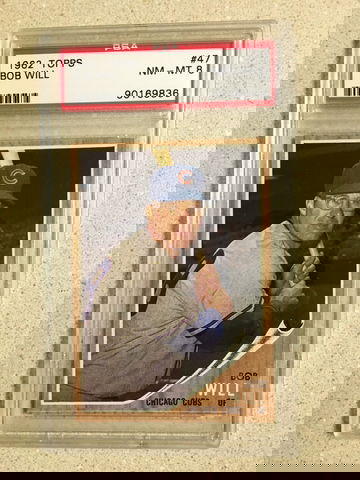 1962 Topps #47 Bob Will PSA 8 NM-MT CUBS