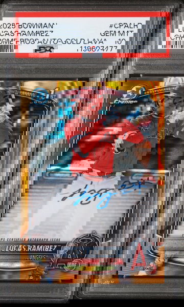 2025 Bowman Chrome Gold Lava Lucas Ramirez #CPA-LR Auto /50 PSA 10