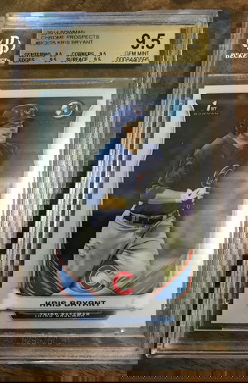 2014 BOWMAN CHROME PROSPECTS KRIS BRYANT ROOKIE RC BGS 9.5 TRUE GEM