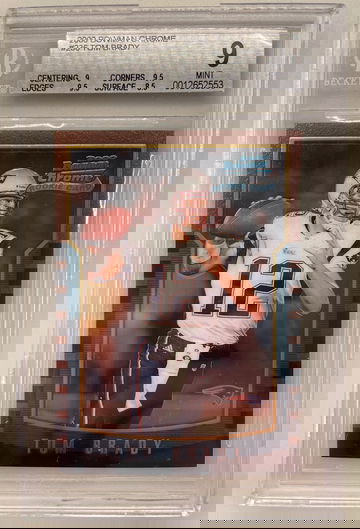 2000 Bowman Chrome Tom Brady BGS 9 Mint