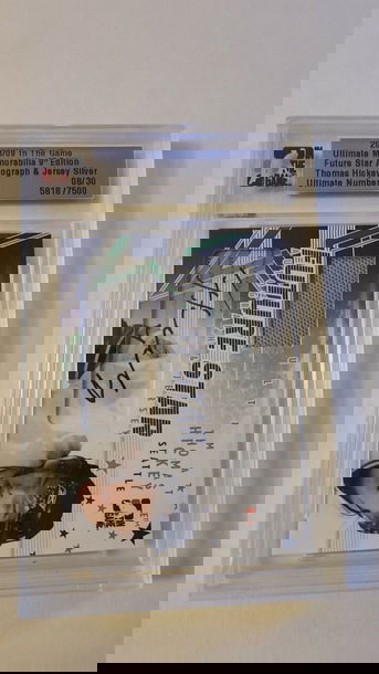 2008 09 ITG Ultimate Memorabilia Jersey Auto#8/30 Thomas Hickey NY Islanders