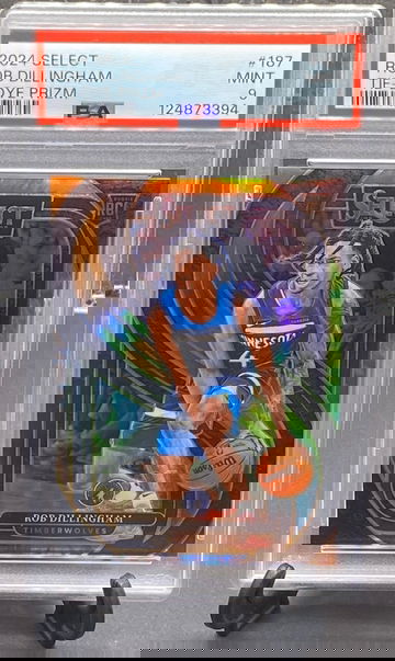 2024-25 Select Rob Dillingham Rookie Premier Level Tie-Dye Prizm      Psa 9