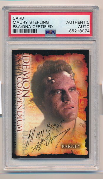 2000 Inkworks Angel #86 Barney Demon Maury Sterling Signed Autograph PSA/DNA 