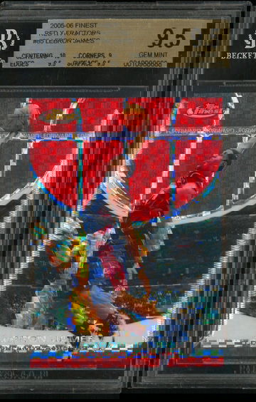 2005-06 Topps Finest LeBron James Red Xfractor /139 BGS 9.5