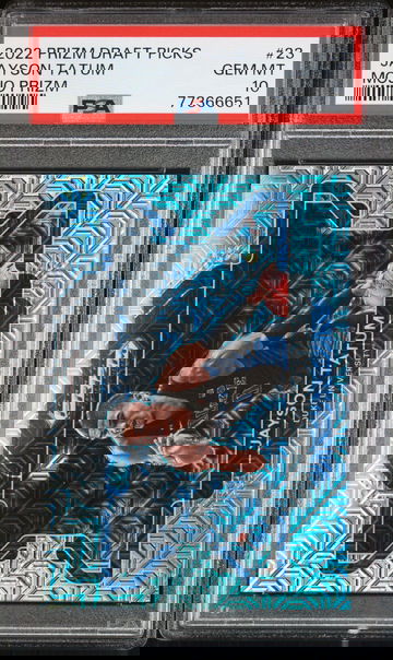 2022-23 Panini Prizm Draft Jayson Tatum Mojo Variant SSP 6/25 Duke PSA 10 Gem Mint