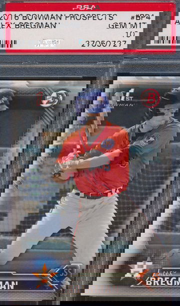 2016 Bowman Prospects Alex Bregman RC PSA 10 GEM MT 0727