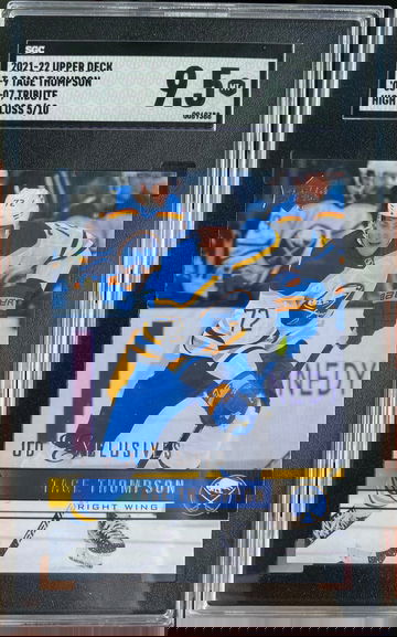 2021-22 Upper Deck Tage Thompson Tribute High Gloss UD Exclusives 5/10