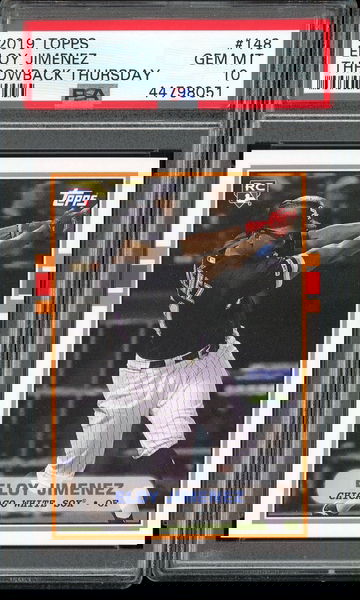 ELOY JIMENEZ RC PSA 10 2019 TOPPS THROWBACK THURSDAY #148 TBT