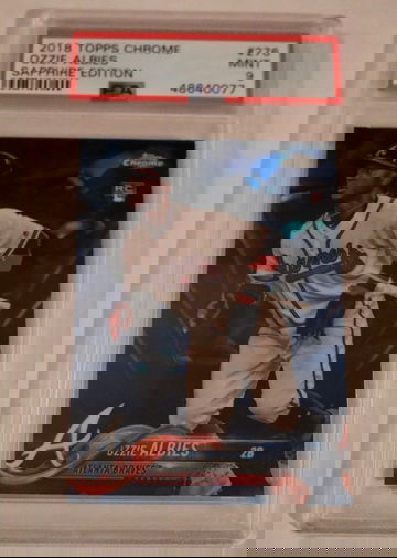 2018 Topps Chrome Ozzie Albies Sapphire