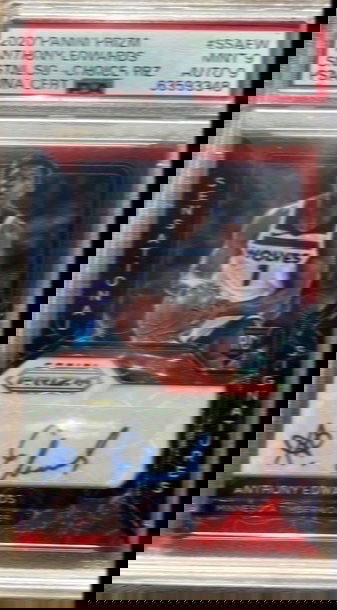 2020 Panini Prizm Anthony Edwards Red Choice Prizm Auto PSA 9 Auto 10