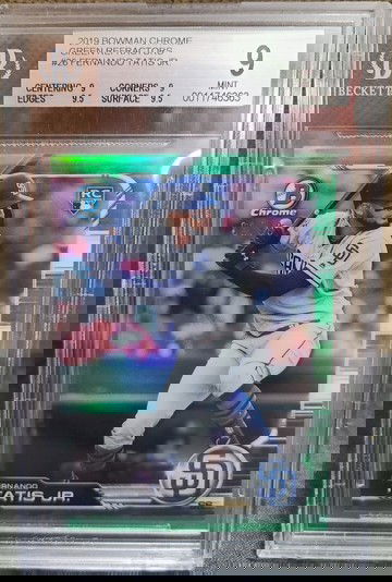 Fernando Tatis Jr. 2019 Bowman Chrome Green Refractor /99 RC Rookie BGS 9 MINT