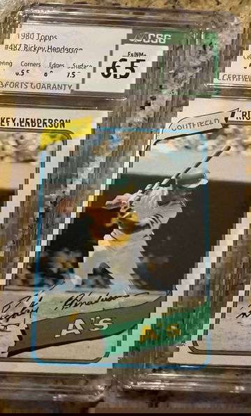 1980 Rickey Henderson Topps CSB 6.5