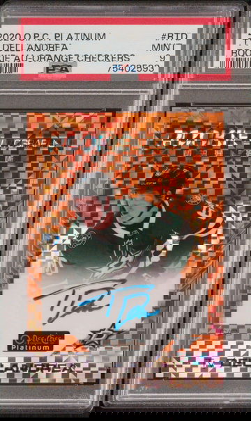 2020 O-Pee-Chee Platinum Rookie Autographs Ty Dellandrea PSA 9 POP 1!