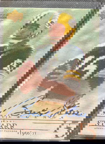 2001 UPPER DECK NFL LEGENDS BART STARR AUTO