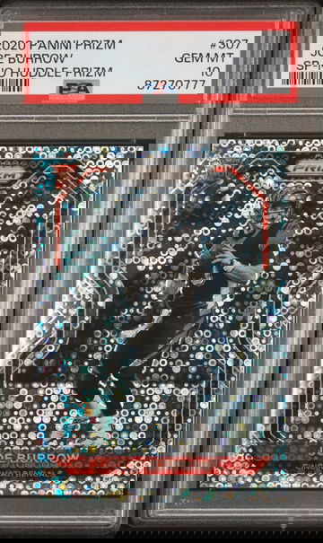 2020 Panini Prizm Joe Burrow SP No Huddle Prizm PSA 10