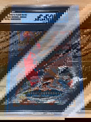 1996-97 Fleer Metal Michael Jordan Metal Shredders SGC 8.5