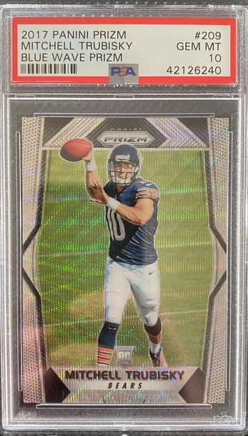 2017 Prizm Mitchell Trubisky Blue Wave Prizm /149 Rookie RC PSA 10 Gem Mint