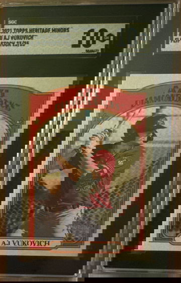 2021 Topps Heritage Minors #10 AJ Vukovich Flip Stock 23/25