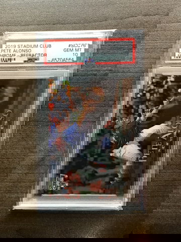 2019 Topps Stadium Club Pete Alonso Chrome Refractor PSA 10