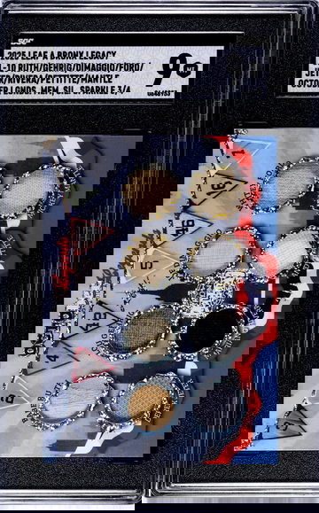 2025 Leaf Bronx Legacy OCTOber Legends Babe Ruth Lou Gehrig Mickey Mantle Joe Dimaggio SGC 9 #'d 3/4!!!