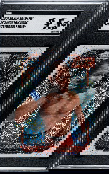 2021 1ST Prizm UFC RC Jorge Masvidal White Sparkle Prizm SP #25 SGC 9.5 POP 2