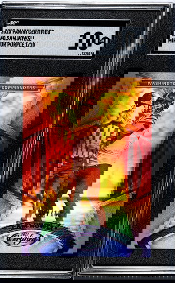 2023 Panini Certified Mirror Purple Sam Howell #40 /10 SGC 10