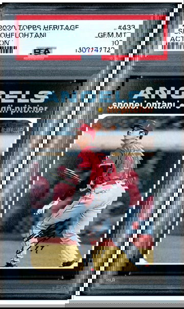 2020 Topps Heritage SHOHEI OHTANI Action Image Variation SP #433 PSA 10 GEM MINT
