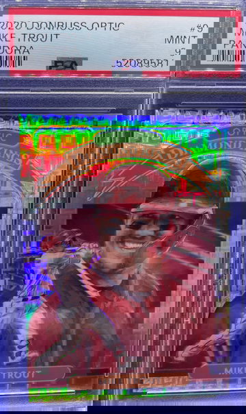 2020 Donruss Optic Diamond Kings #9 Mike Trout /99 Pandora Silver PRIZM PSA 9 MINT Pop 2