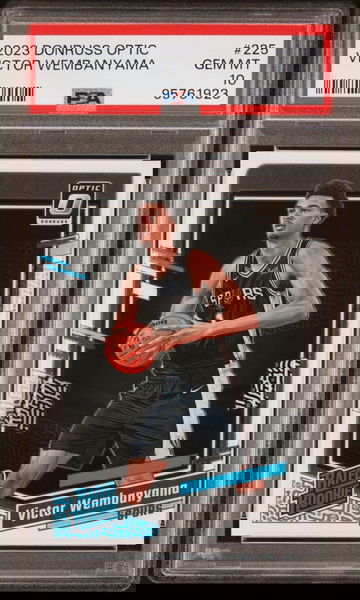 2023 PANINI DONRUSS OPTIC VICTOR WEMBANYAMA RATED ROOKIE #225 PSA 10 GEM MINT