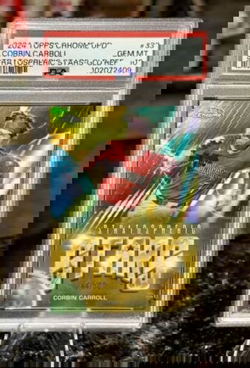 PSA 10 2024 Topps Chrome CORBIN CARROLL RC #/50 GOLD Stratospheric Stars POP 1