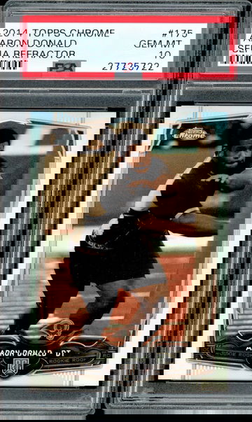 2014 Topps Chrome 175 Sepia Refractor Aaron Donald PSA 10 Pop 5