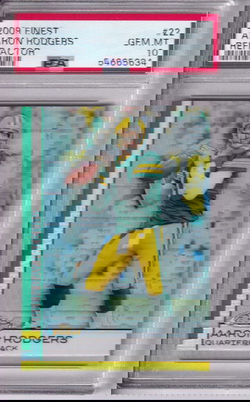 2009 Topps Finest Aaron Rodgers Refractor PSA 10 LOW POP