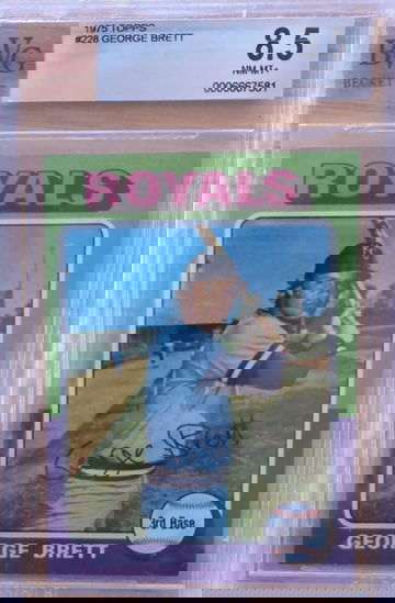 1975 Topps George Brett HOF RC BVG 8.5 NICE