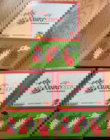 3x Lot Panini Euro 2008 Austria-Switzerland Sealed Stickers 100 Packs Cristiano Ronaldo Luka Modric Iniesta