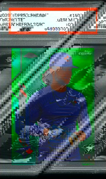 2020 TOPPS CHROME BO BICHETTE SHORT PRINT GREEN REFRACTOR #150 PSA 10