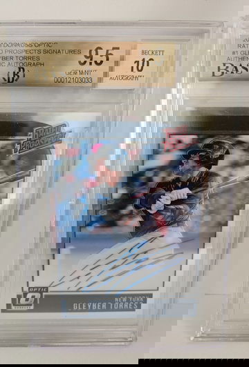 2018 Donruss Optic Rated Prospect Signatures Gleyber Torres BGS 9.5 