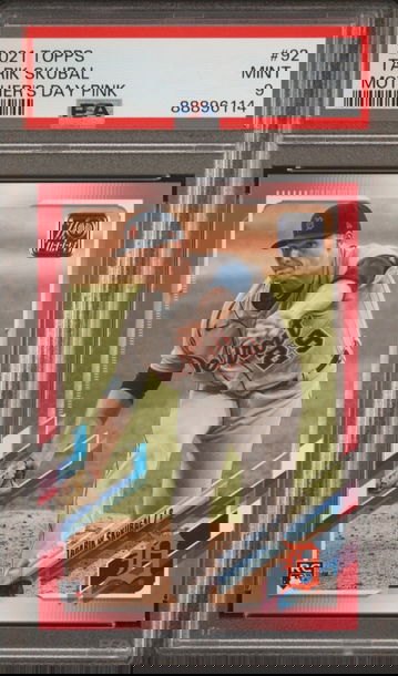 2021 Topps Tarik Skubal #92 mother's day pink #3/50 PSA 9