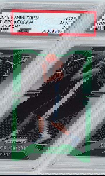 Keldon Johnson 2019 Prizm Green PSA 9 Rookie