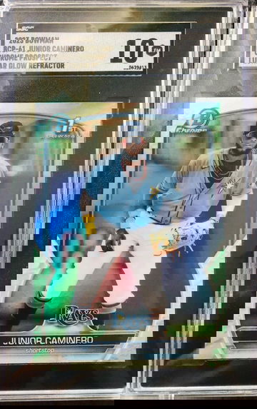 2023 1st Bowman Chrome JUNIOR CAMINERO Lunar Glow Refractor SGC 10 BCP-61