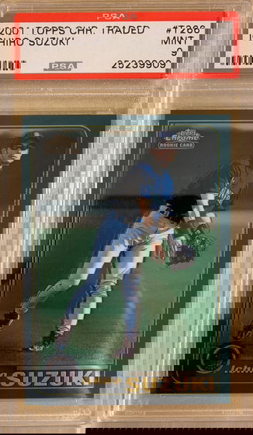 2001 Topps Chrome Traded ICHIRO SUZUKI Rookie PSA 9 Mint #T266 RC