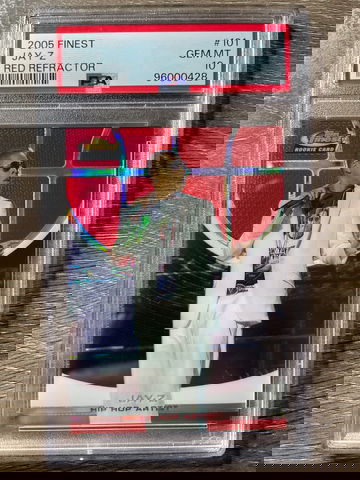 2005 Finest Jay-Z Red Refractor /169 Rookie Card RC PSA 10 Topps