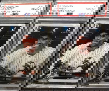 (2) Luis Robert 2018 Bowman Chrome Prospects PSA 10