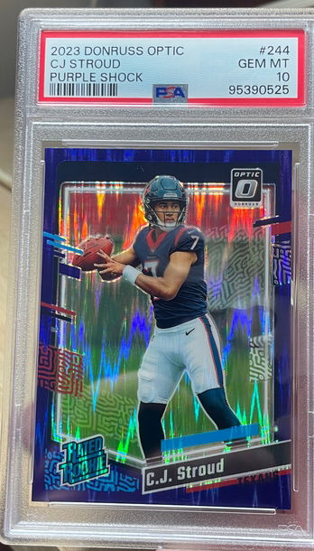 2023 Optic CJ Stroud purple shock psa 10