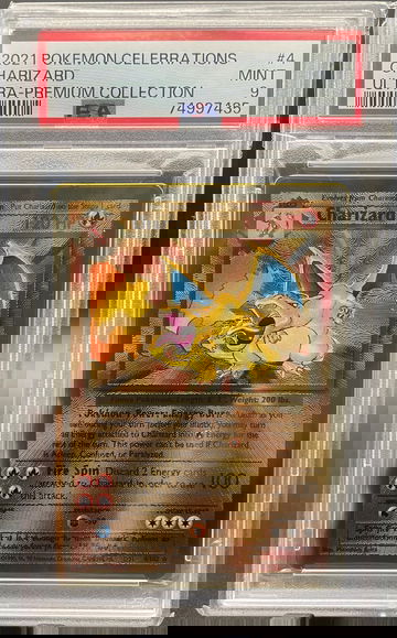 2021 Pokémon Celebrations Charizard Gold Ultra Premium Collection PSA 9