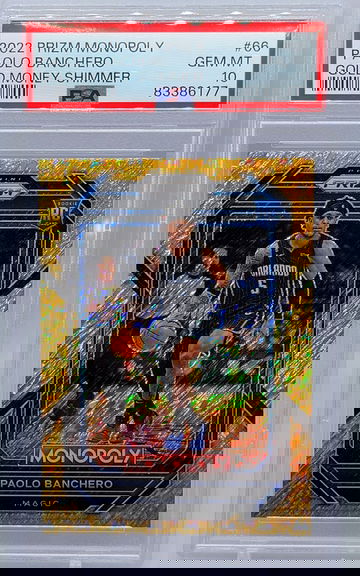 2022 Prizm Monopoly PSA 10 🔥 PAOLO BANCHERO 🔥 Rookie Gold Money Shimmer #/500