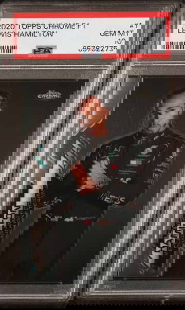 2020 Topps Chrome F1 Lewis Hamilton #1 Mercedes PSA 10 Rookie