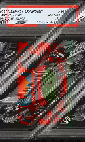 2024 Panini Clearly Donruss Downtown Duos Michael Penix Jr. #14 PSA 8